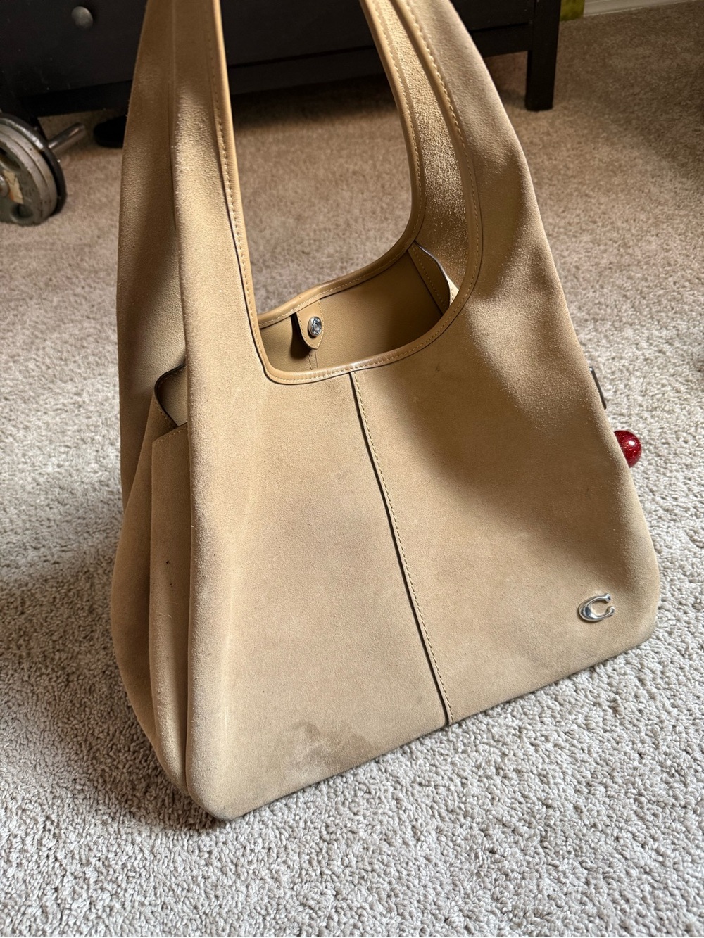 Coach suede Lana Bag in Peanut